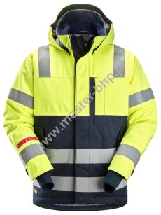 Snickers 1162 Kurtka wodoodporny odblaskowa ProtecWork ocieplana z kapturem, EN 20471/3