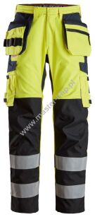 Snickers 6264 Spodnie Odblaskowe ProtecWork z workami kieszeniowymi, wzmocnione, EN 20471/2