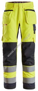 Snickers 6260  Spodnie Odblaskowe ProtecWork z workami kieszeniowymi, EN 20471/2